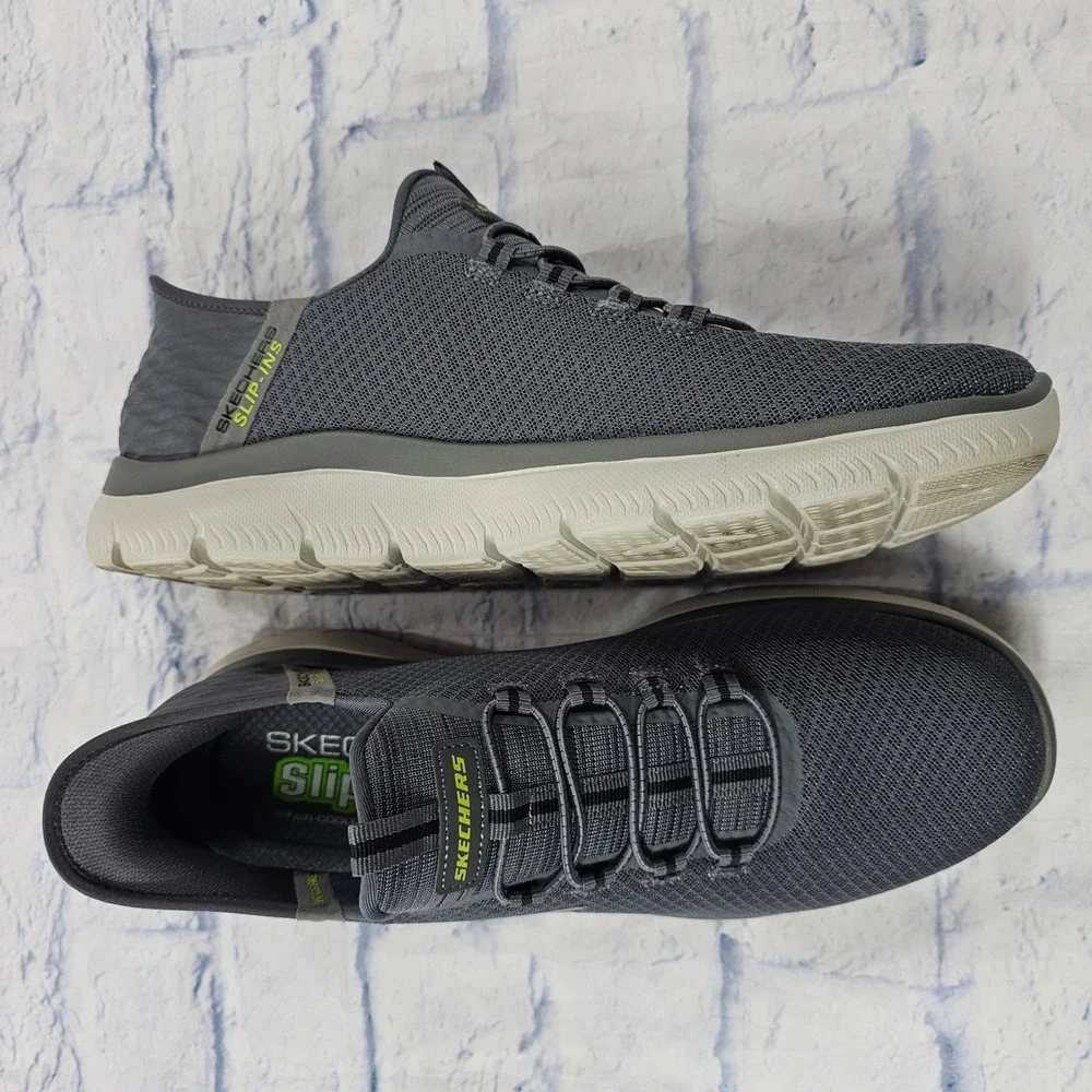 Skechers Summits High Range Mens 10.5 Grey Hands Free Walking Sneakers 232457